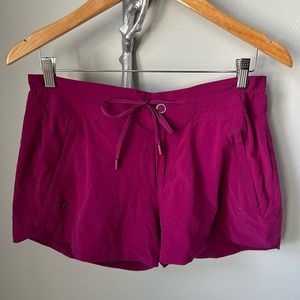 Athleta pink athletic workout shorts size 8 great condition